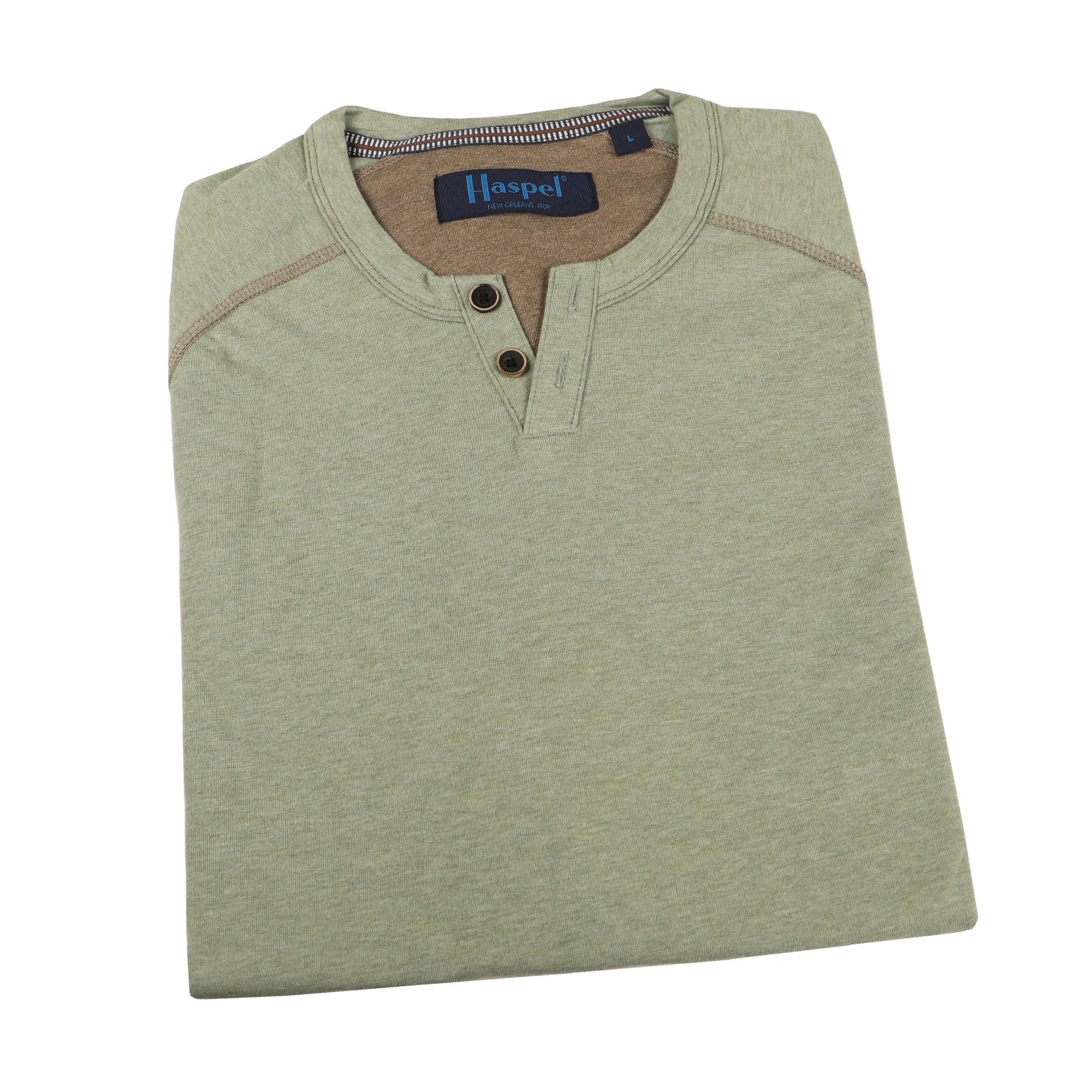 *** FINAL SALE *** King Notch Neck T-Shirt - Short Sleeve Dusty Green