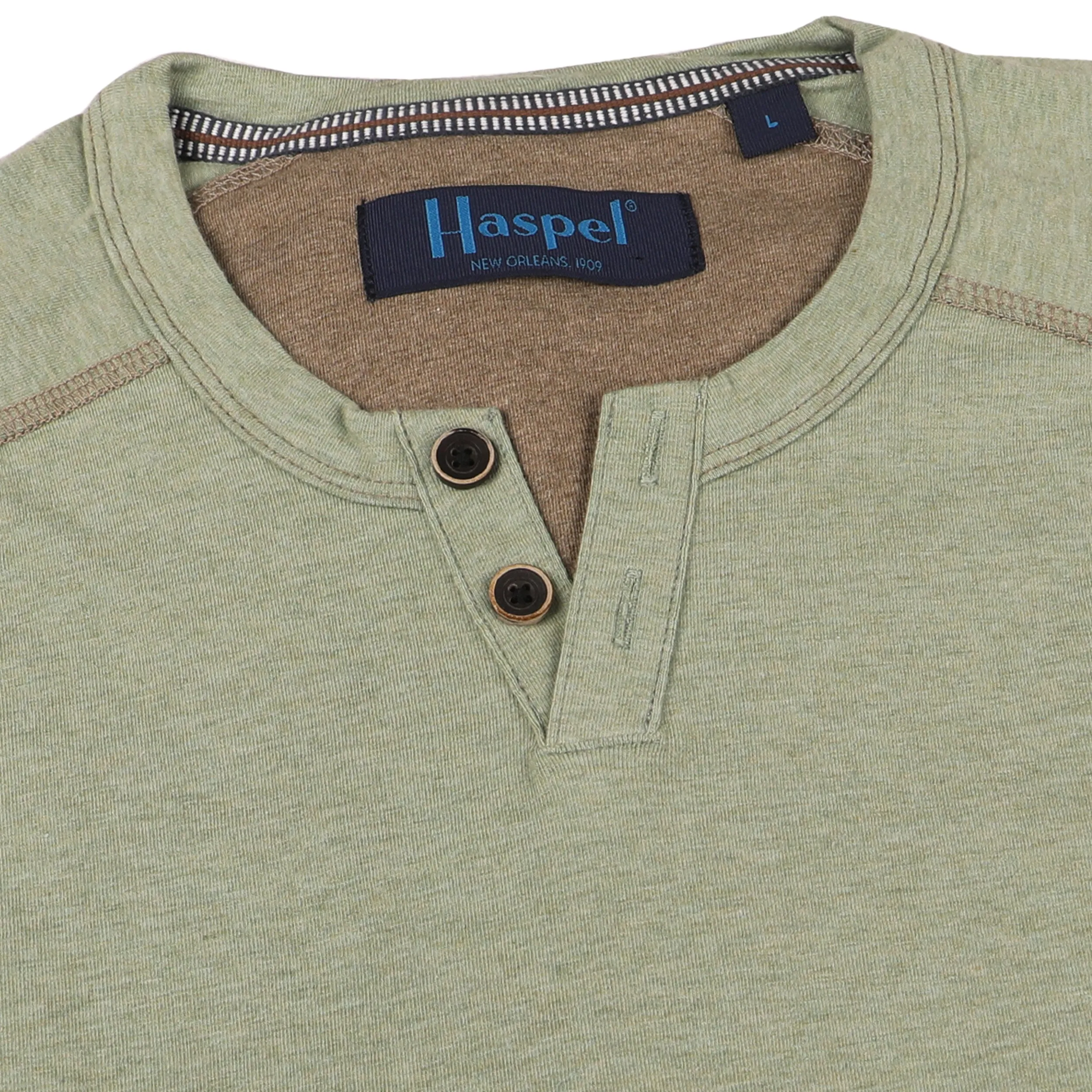 *** FINAL SALE *** King Notch Neck T-Shirt - Short Sleeve Dusty Green