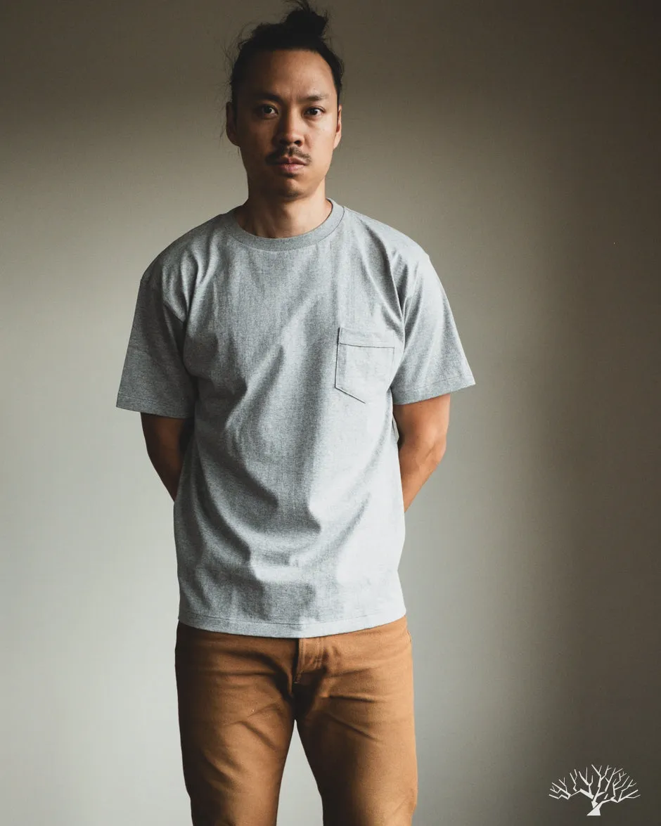 263 Crew Neck Pocket T-Shirt - Heather Grey