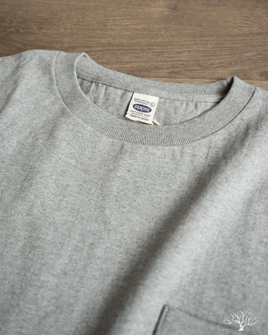 263 Crew Neck Pocket T-Shirt - Heather Grey