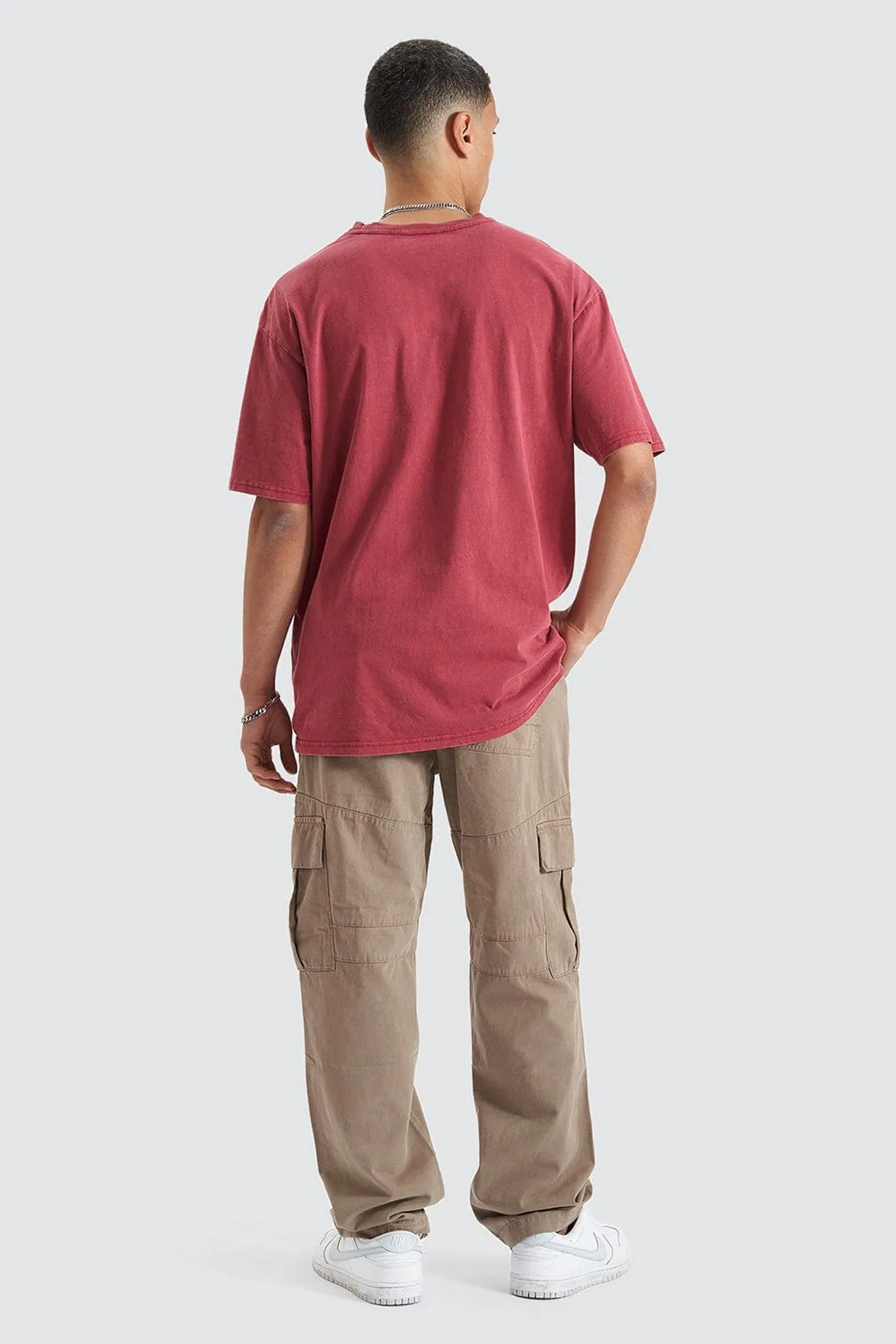 Agnus Relaxed Box Fit Tee Pigment Maroon