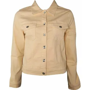 Amara Reya AR Feather Womens Denim Jacket - Yellow