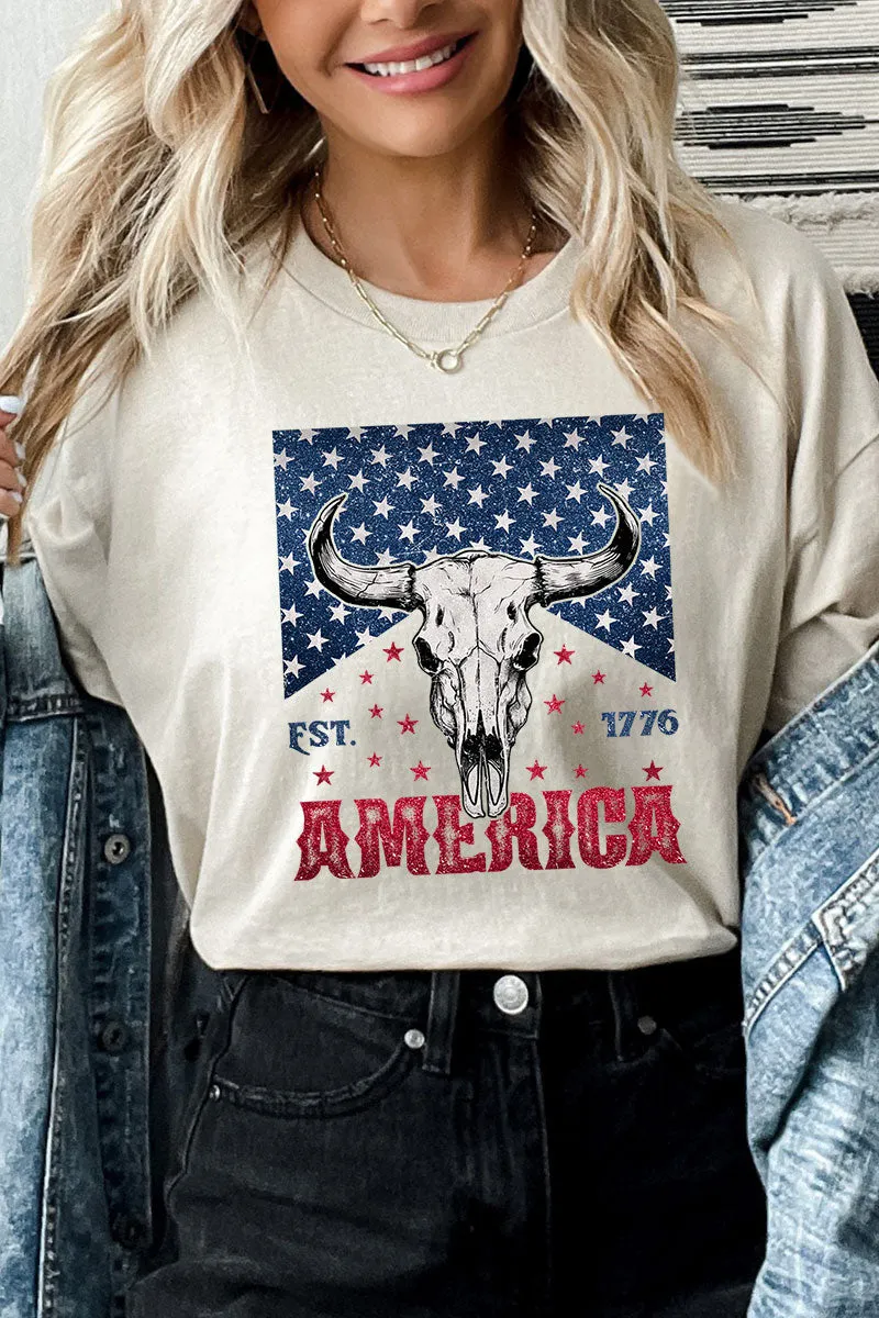 American Steer Short Sleeve Relaxed Fit T-Shirt