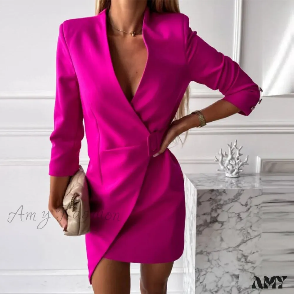 Amy Fashion - Office Lady Blazer Dress