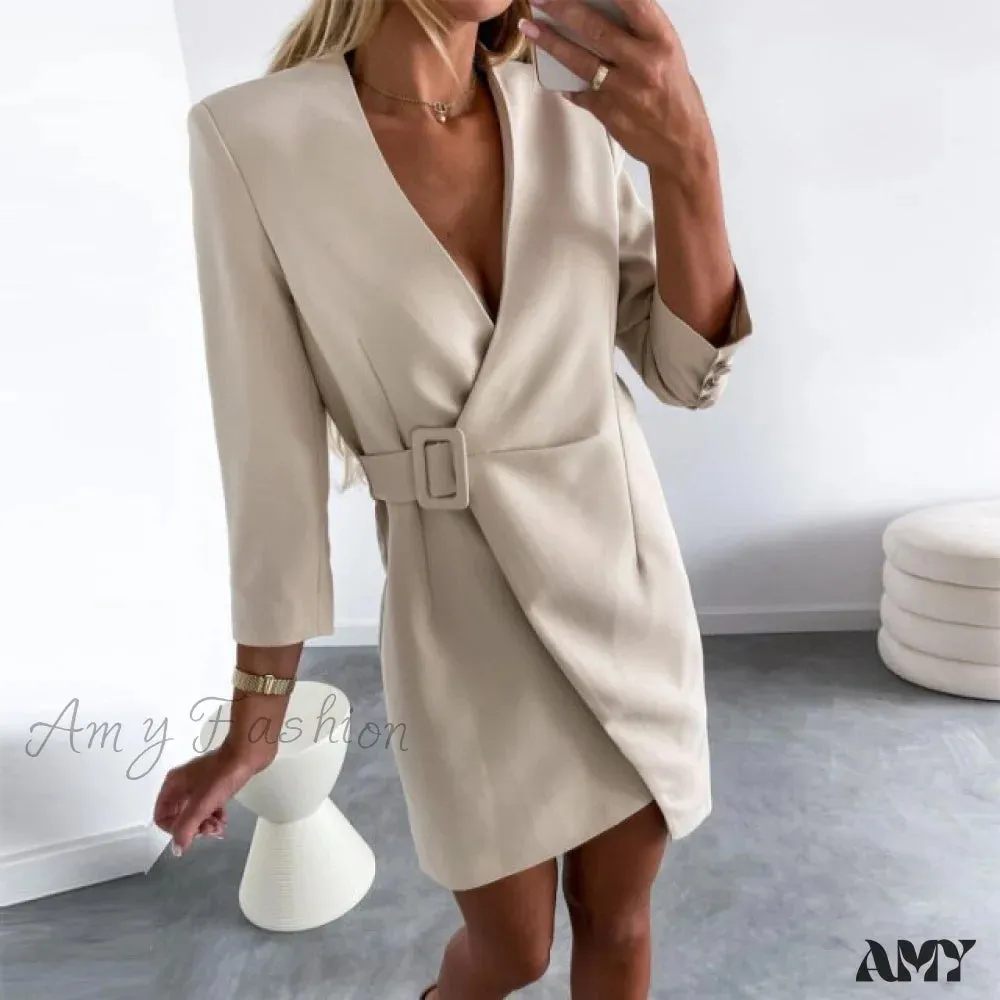 Amy Fashion - Office Lady Blazer Dress