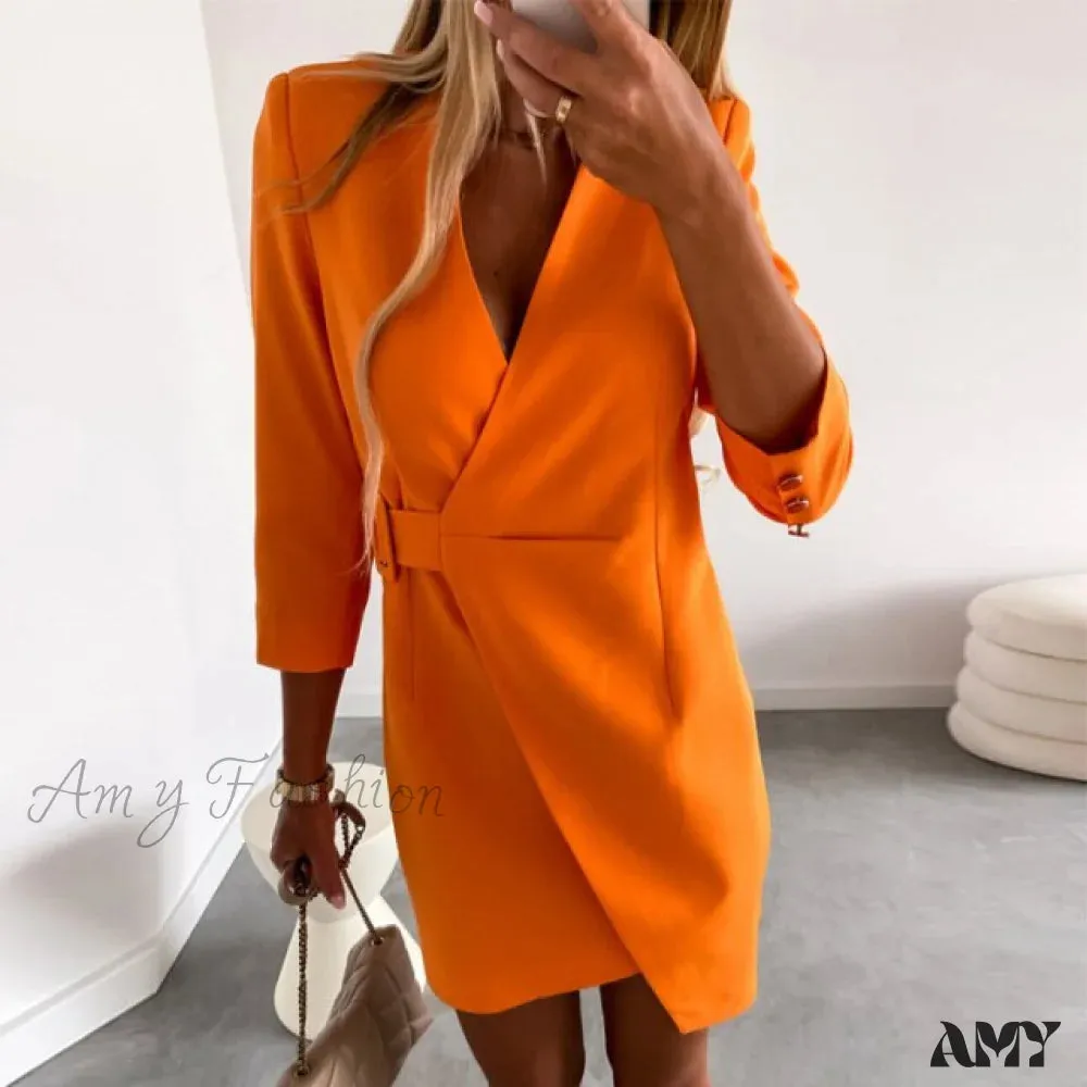 Amy Fashion - Office Lady Blazer Dress