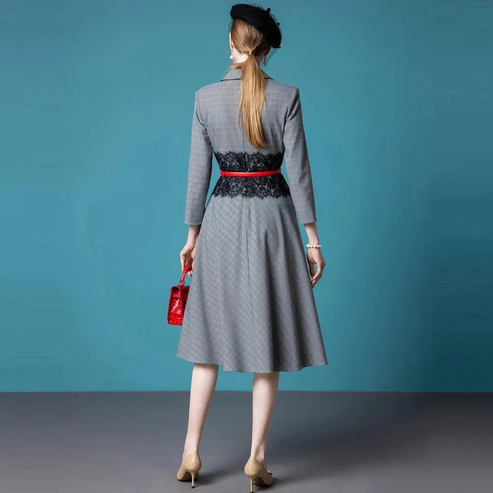 Autumn/Winter French Dress: High-End Light Luxury for Women's Professional Elegance