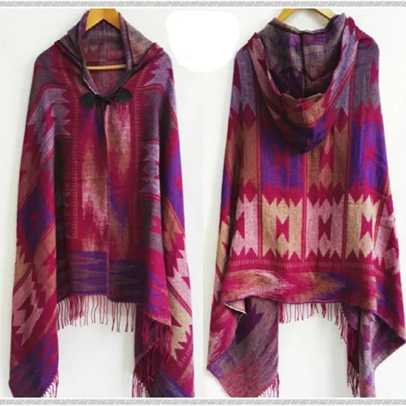 Aztec Style Multifunction Poncho