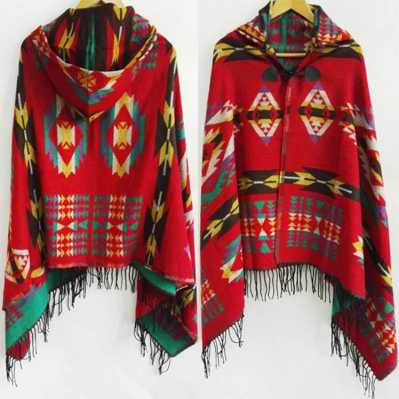 Aztec Style Multifunction Poncho