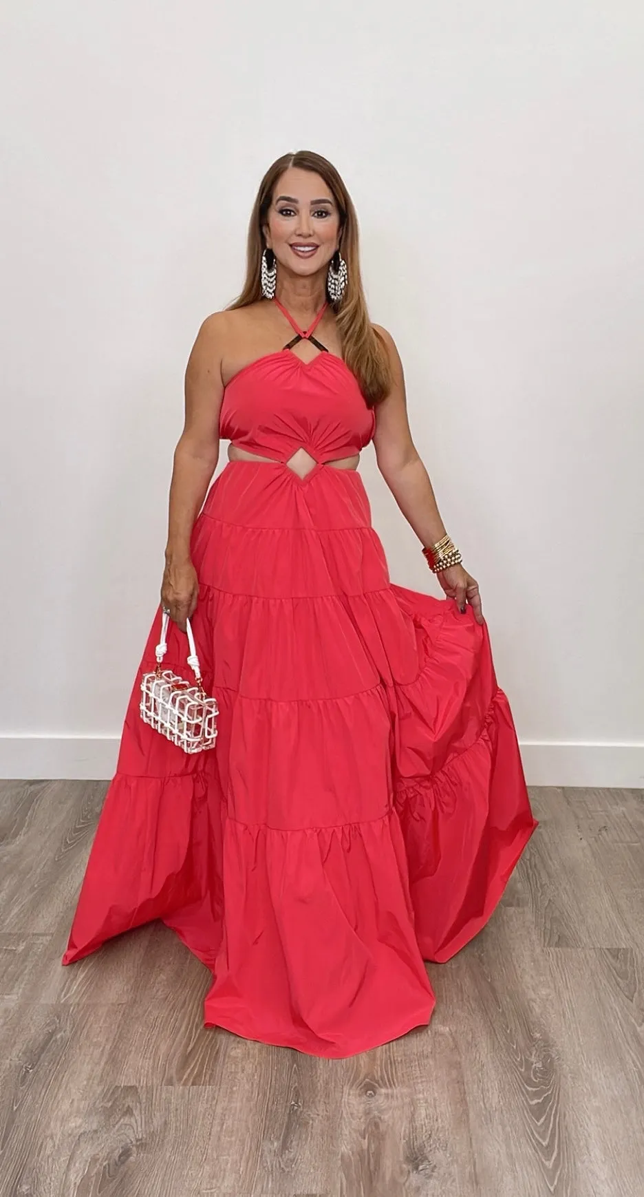 Bali Taffeta Gown Coral