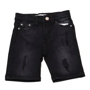 Black Rip Repair Shorts