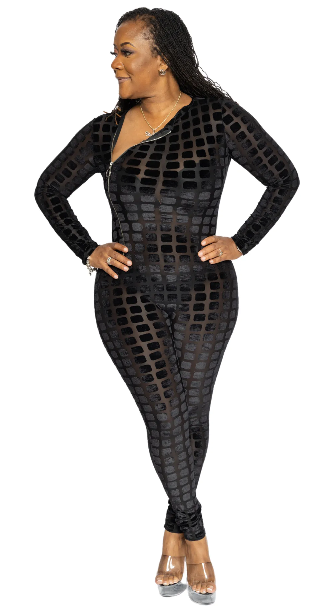 Boxy Mesh Jumpsuit