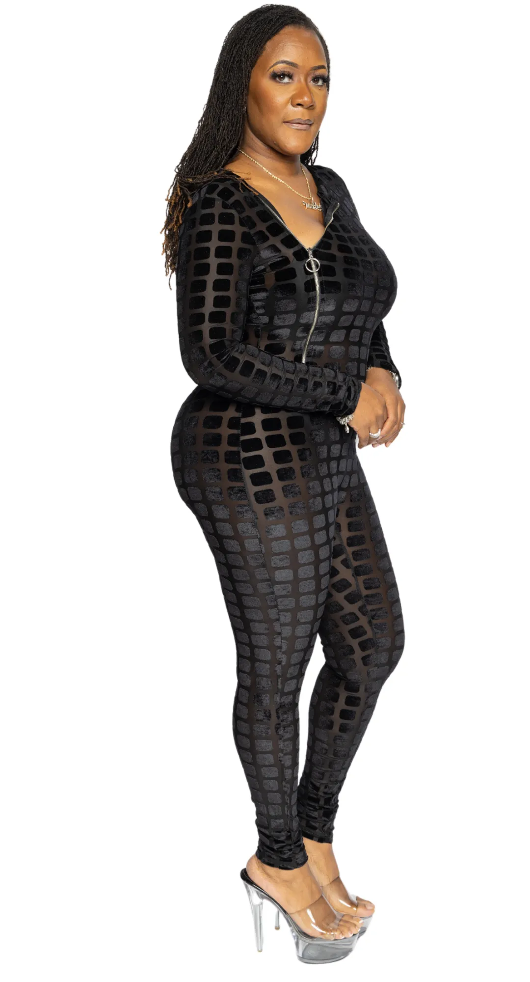 Boxy Mesh Jumpsuit