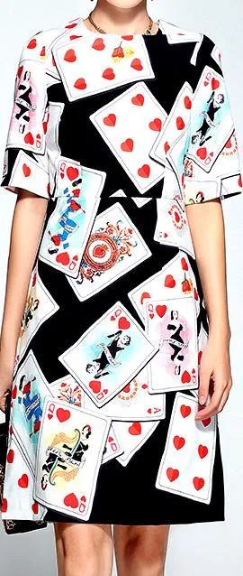 Cards Printed Dress