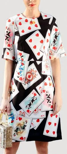 Cards Printed Dress