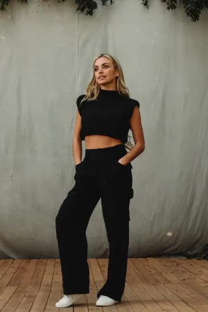 Carpenter Wide leg Pant - Black