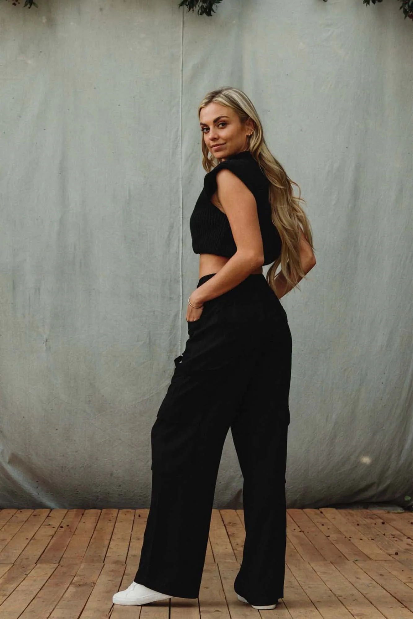 Carpenter Wide leg Pant - Black