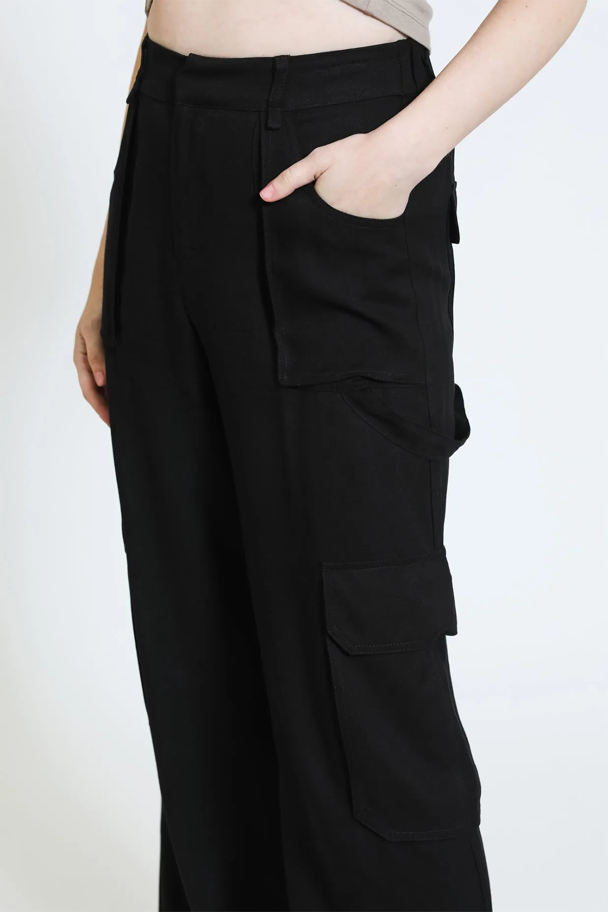 Carpenter Wide leg Pant - Black