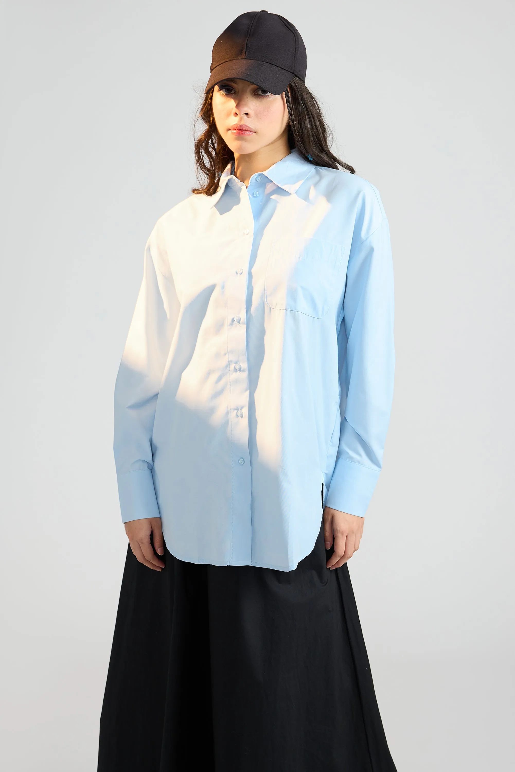 Cashmere Blue Relaxed Fit Women's Shirt