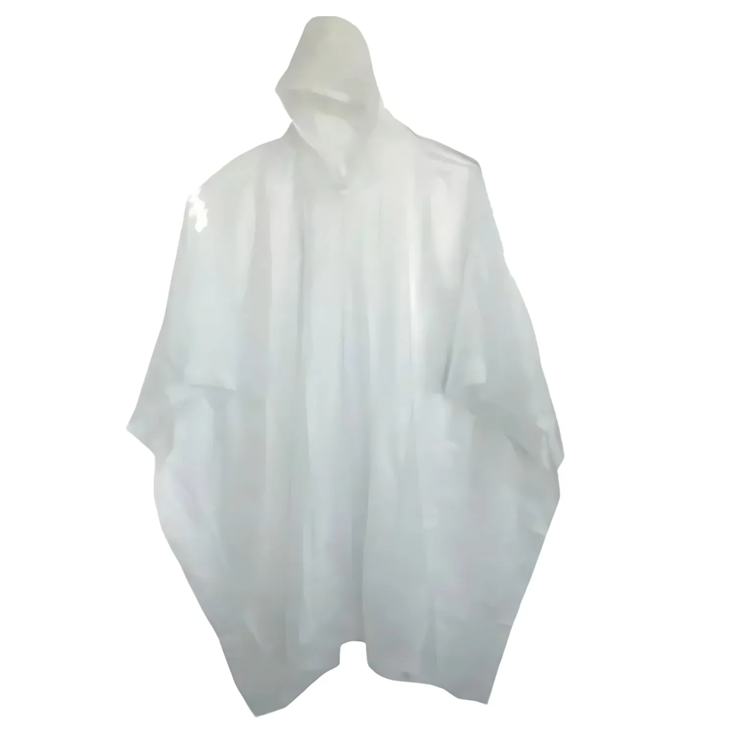 Clear Hooded Plastic Poncho