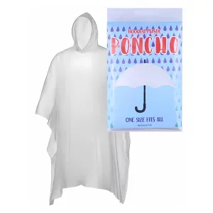 Clear Hooded Plastic Poncho