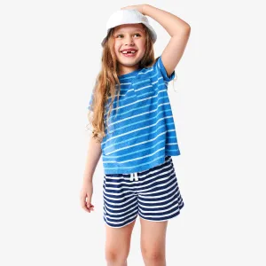 Clearance kids heathered beach tee in stripe