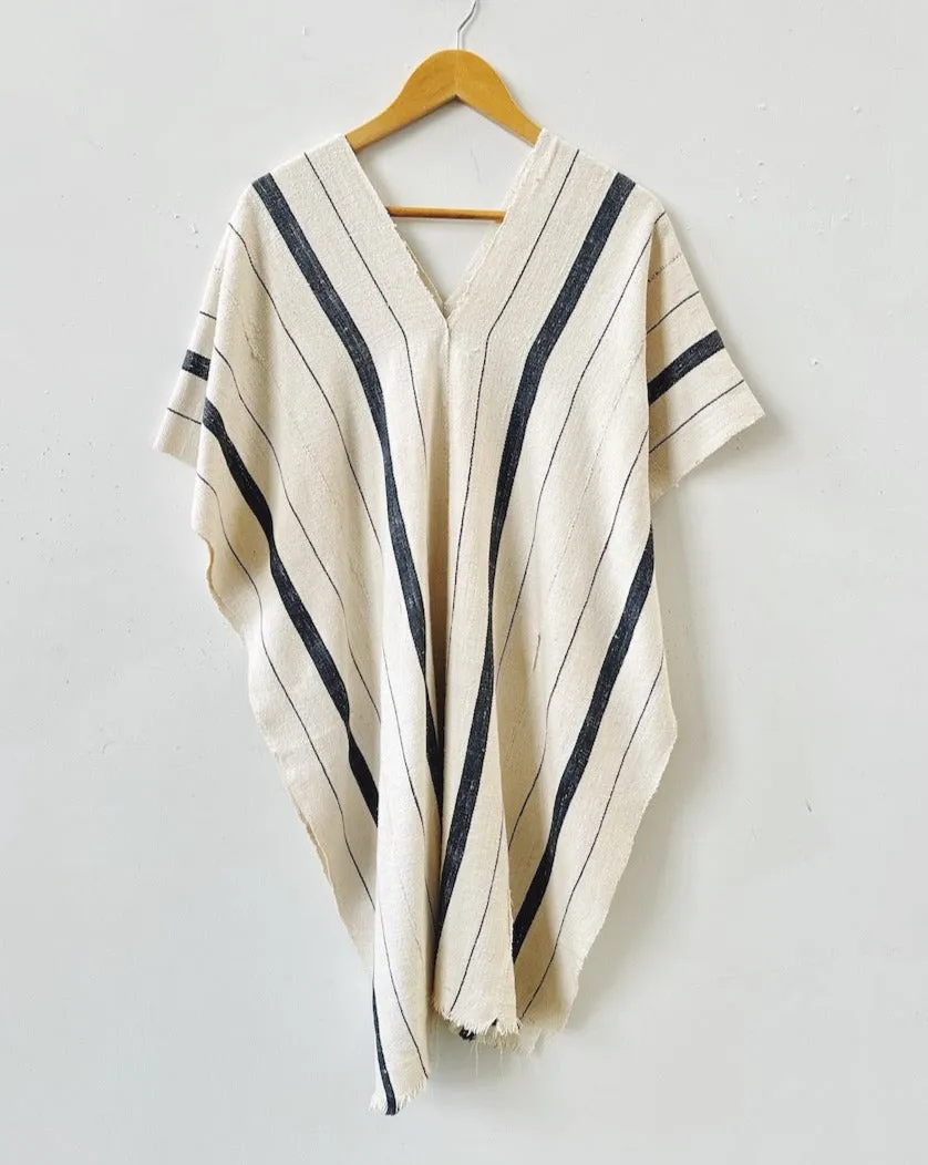 Cotton Stripe Poncho