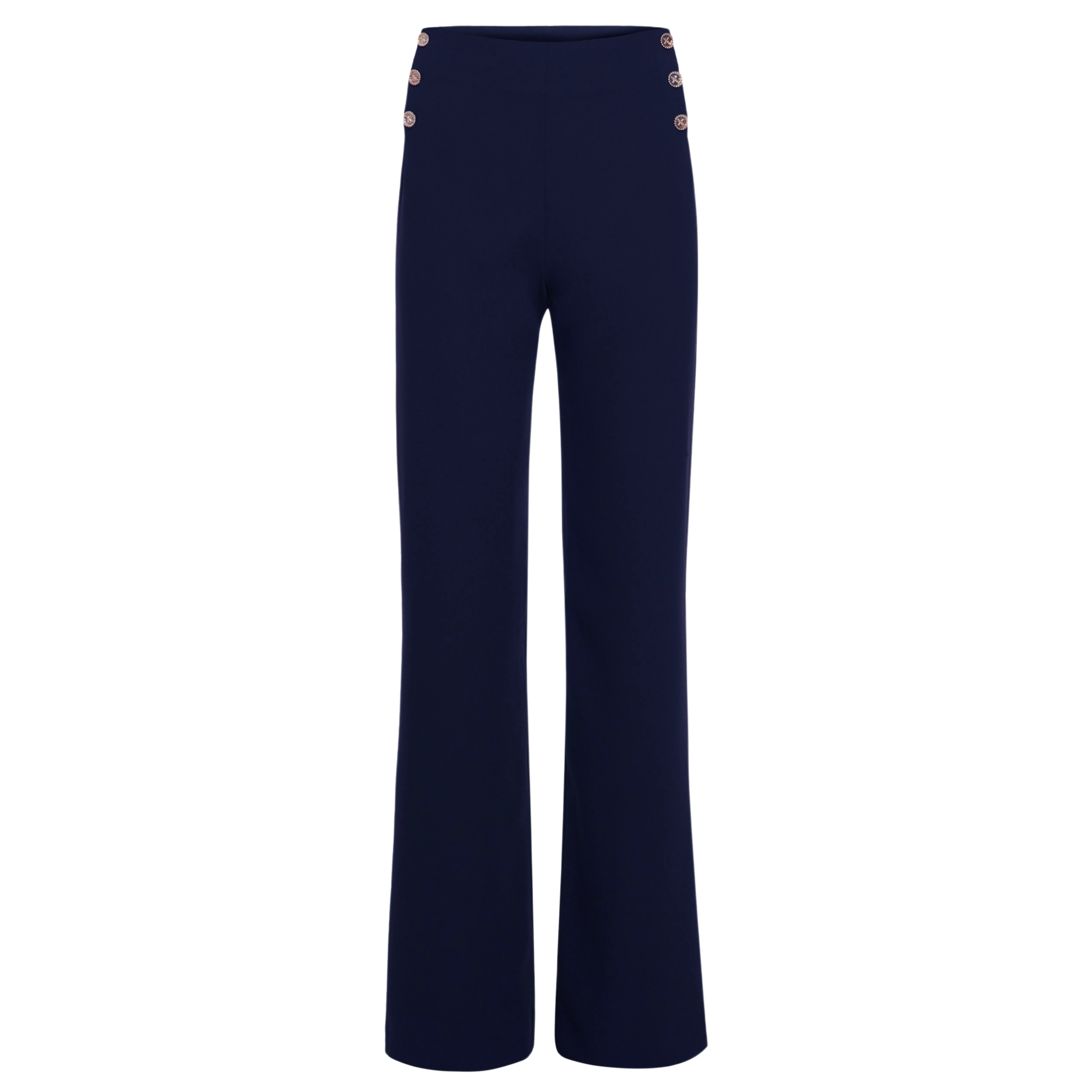 Crepe Wide Leg Trouser - Navy