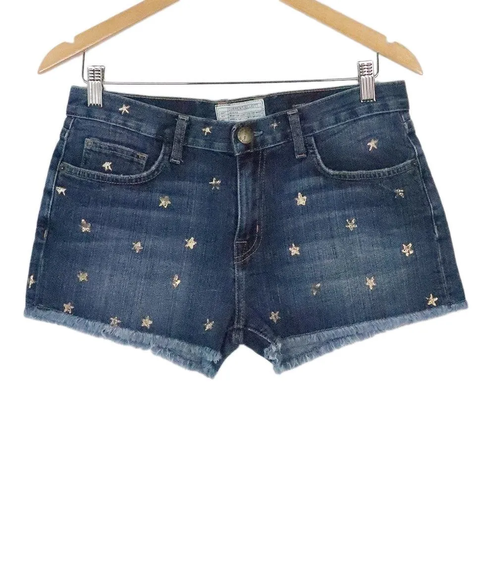 Current Elliott Denim Shorts w/ Gold Stars sz 2