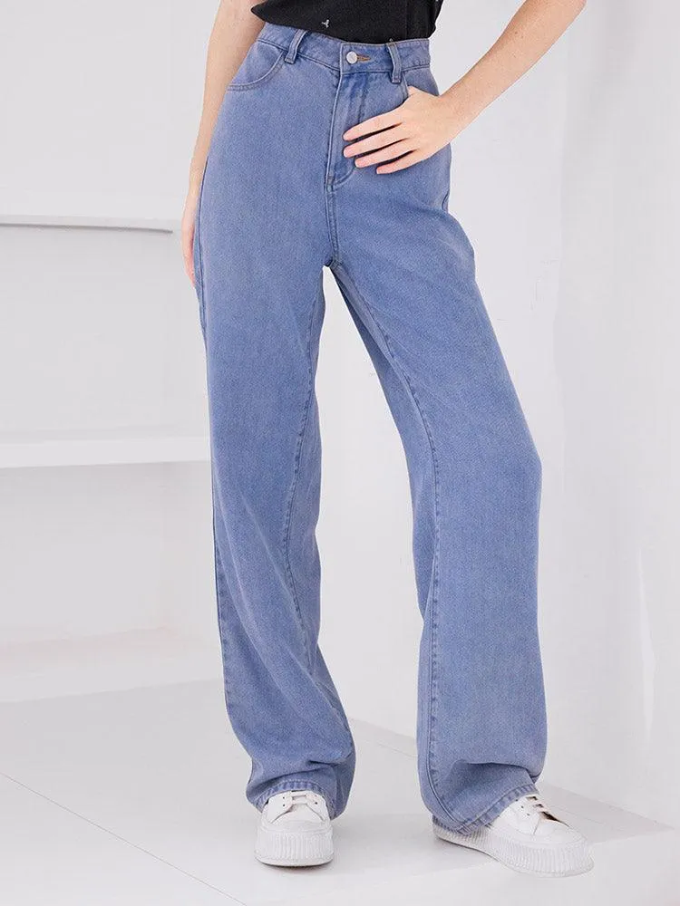 Denim Blue Full-Length Jeans