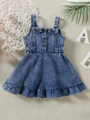 Denim Jamboree Ruffle Dress