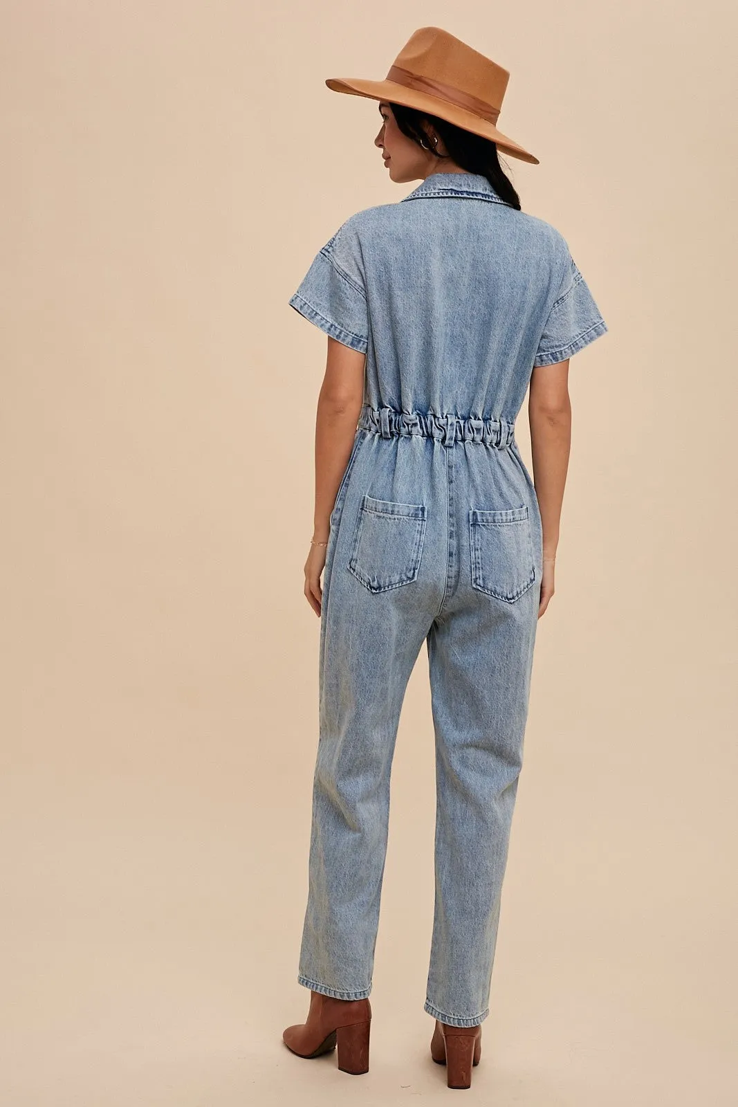 Denim Utility Jumpsuit