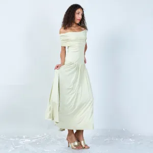 Draped cowl neck maxi dress wholesale