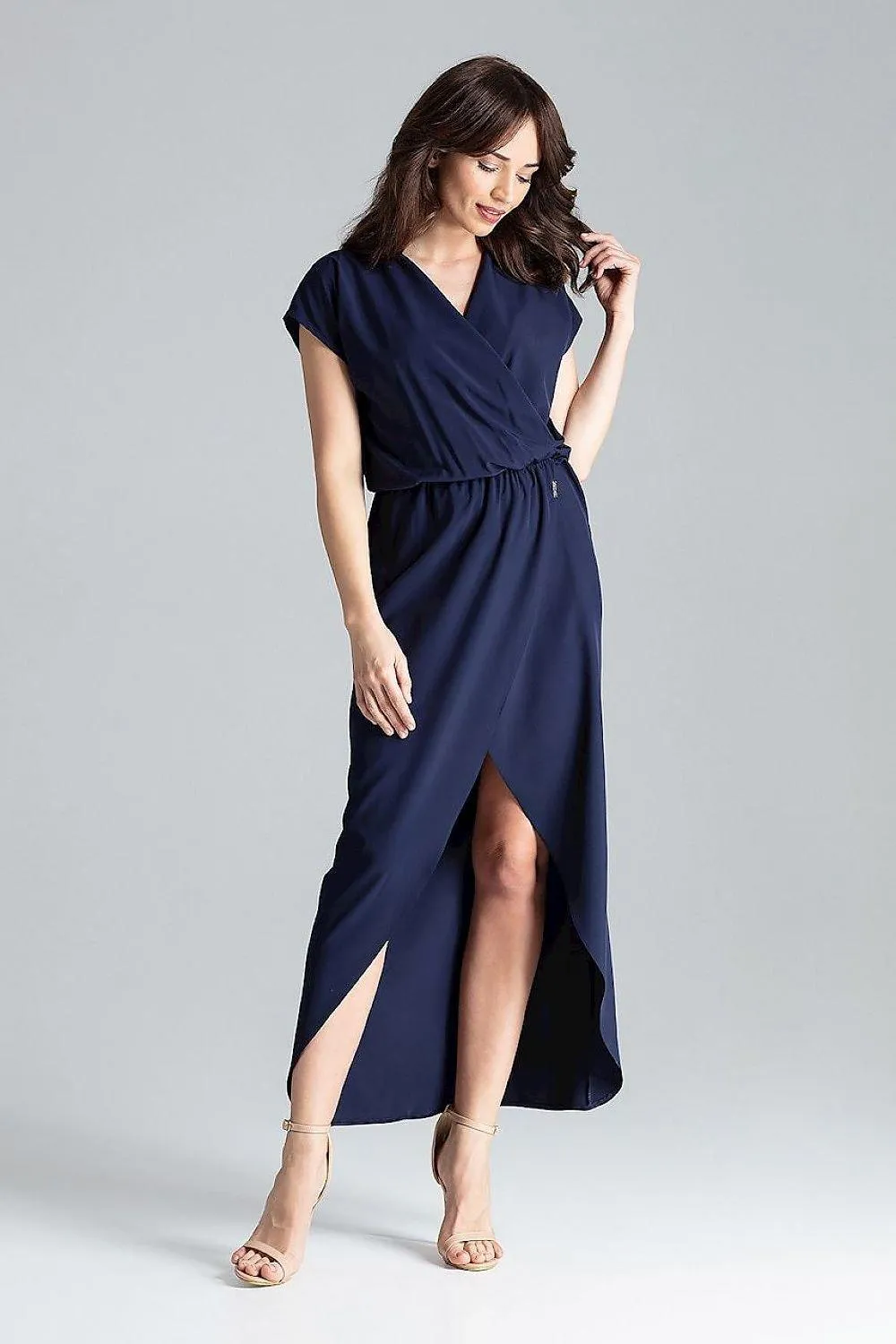 Elegant Kimono Sleeve Maxi Dress