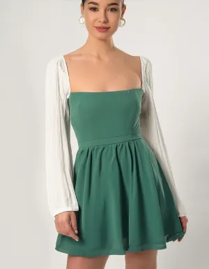 Emerald Elegance Mini Dress