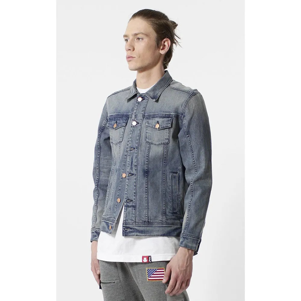 Entree LS Olympic USA Flag Vintage Wash Denim Jacket