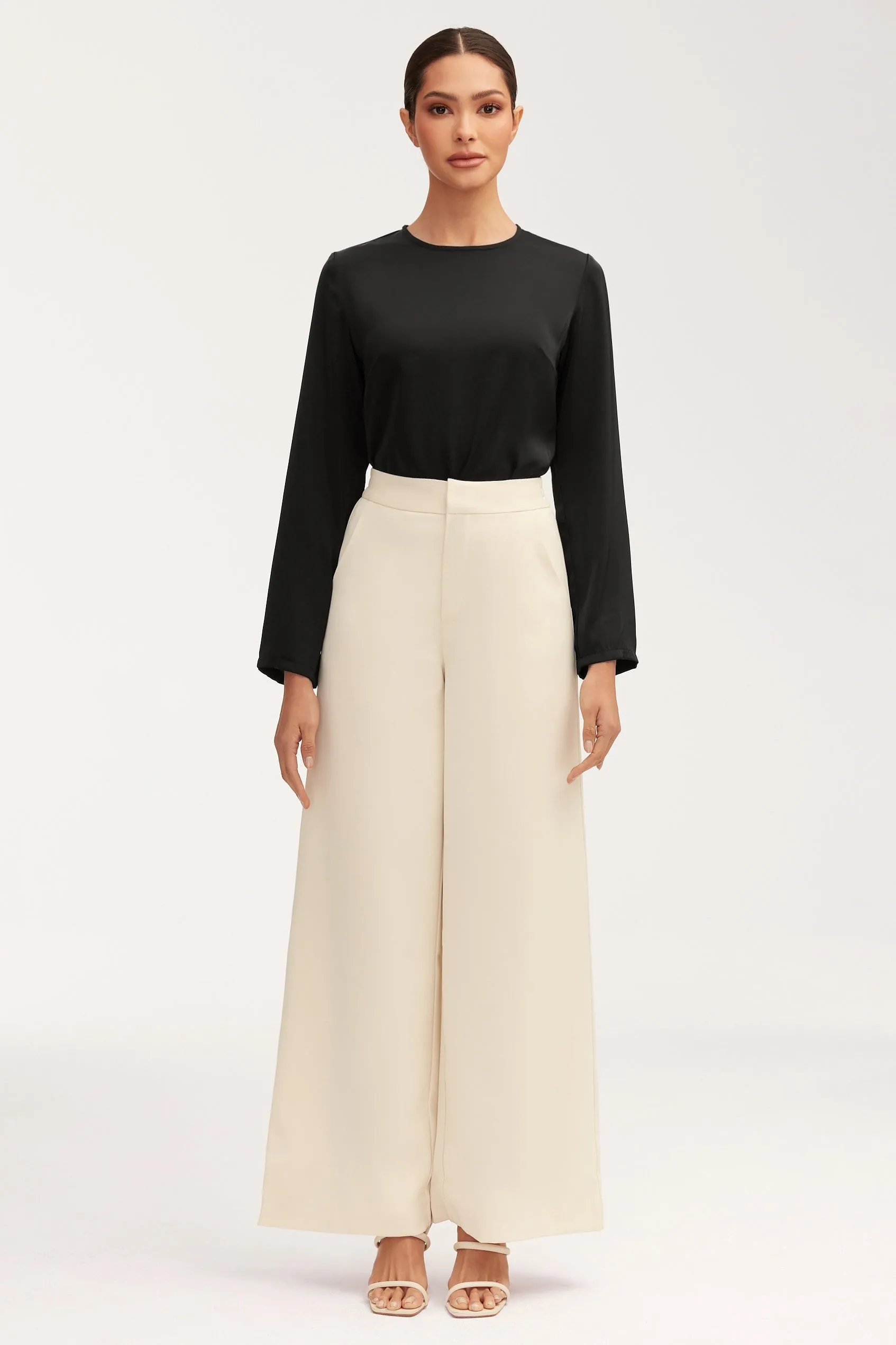 Essential Ultra Wide Leg Pants - Off White