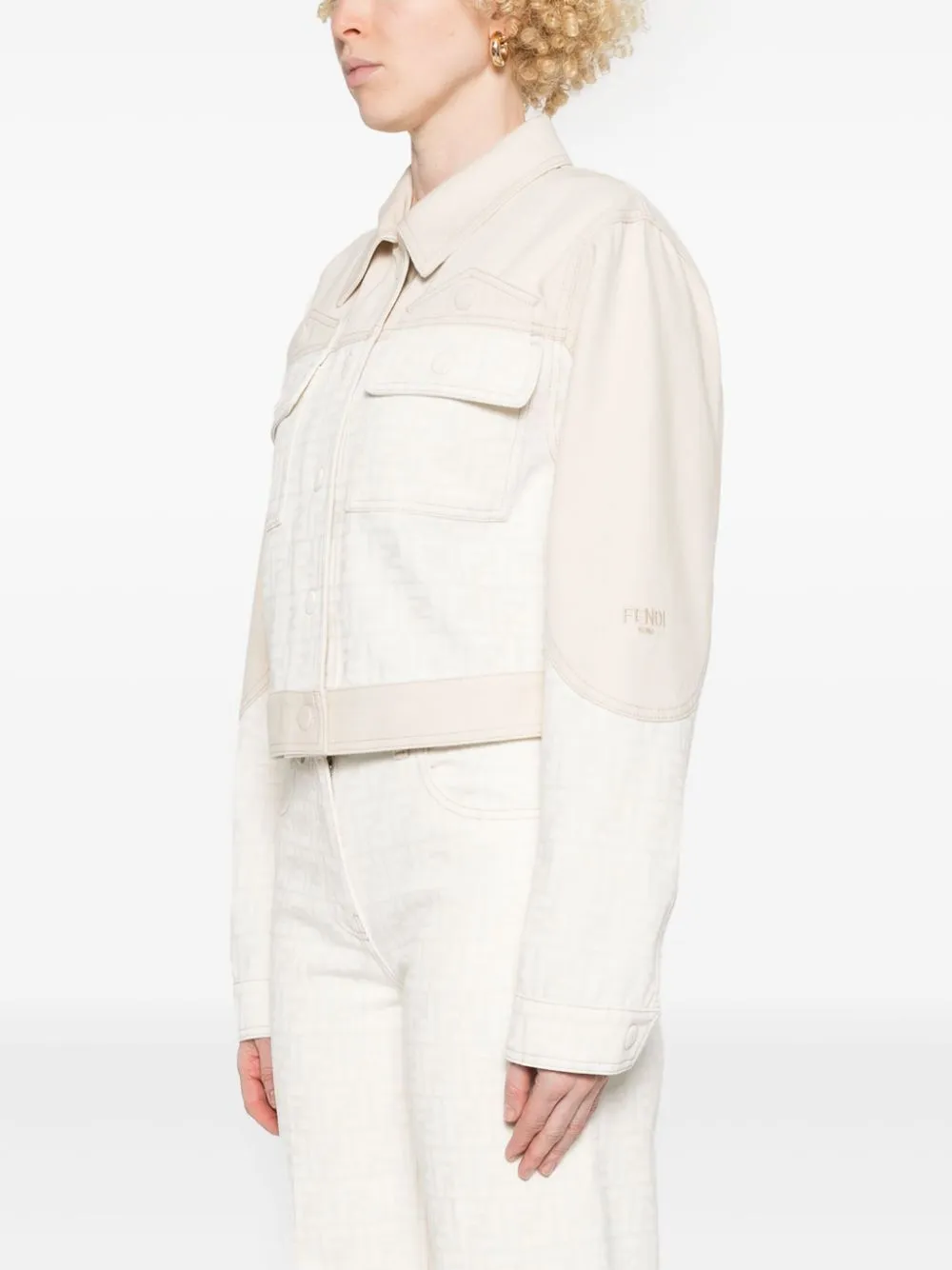 FENDI Men's Cropped Denim Jacket for SS25