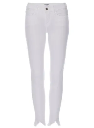 Frame - Le High Skinny Double Triangle Raw Blanc