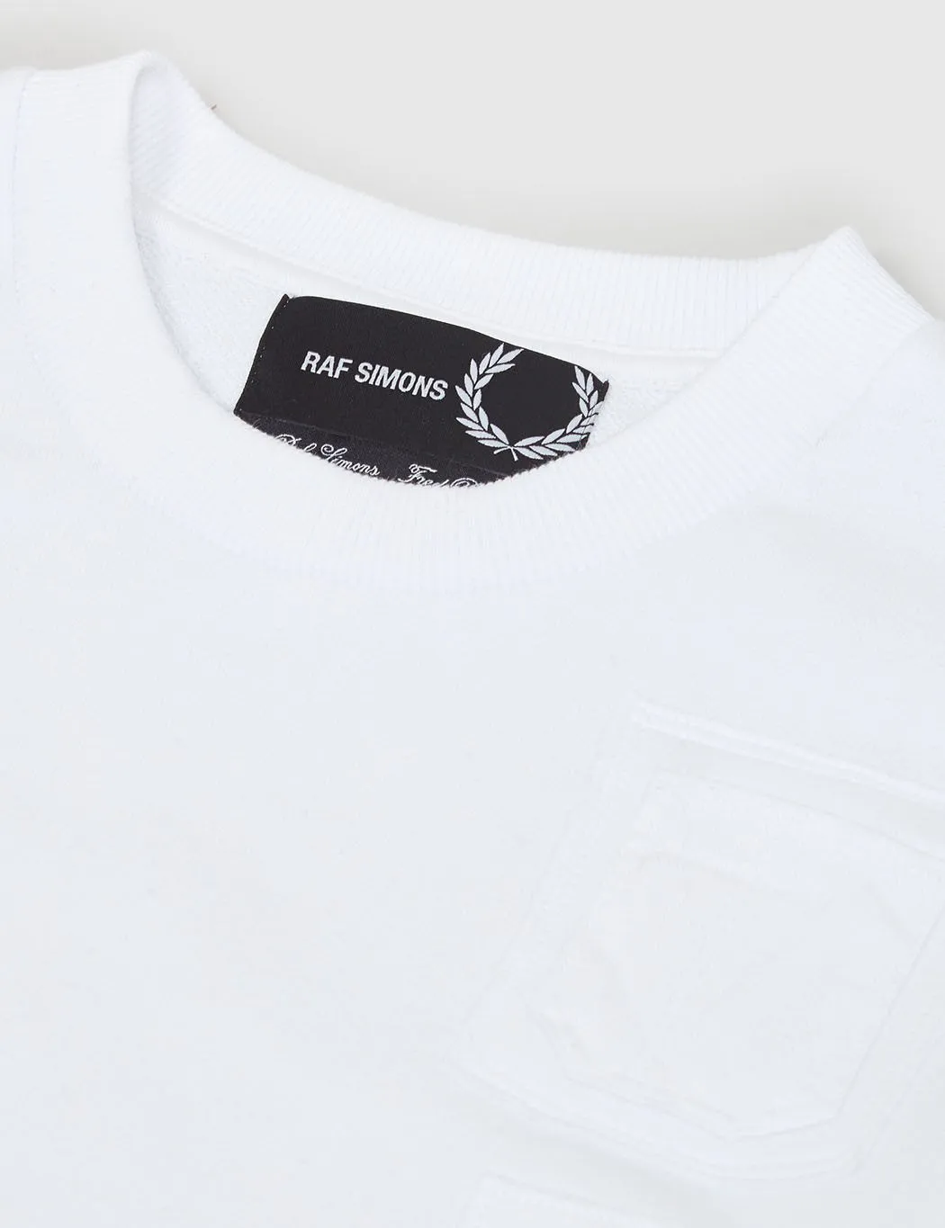 Fred Perry x Raf Simons Denim Pocket Sweatshirt - White