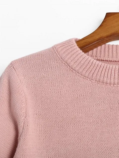 Graceful Sleeve Flouncy Pullover Sweater