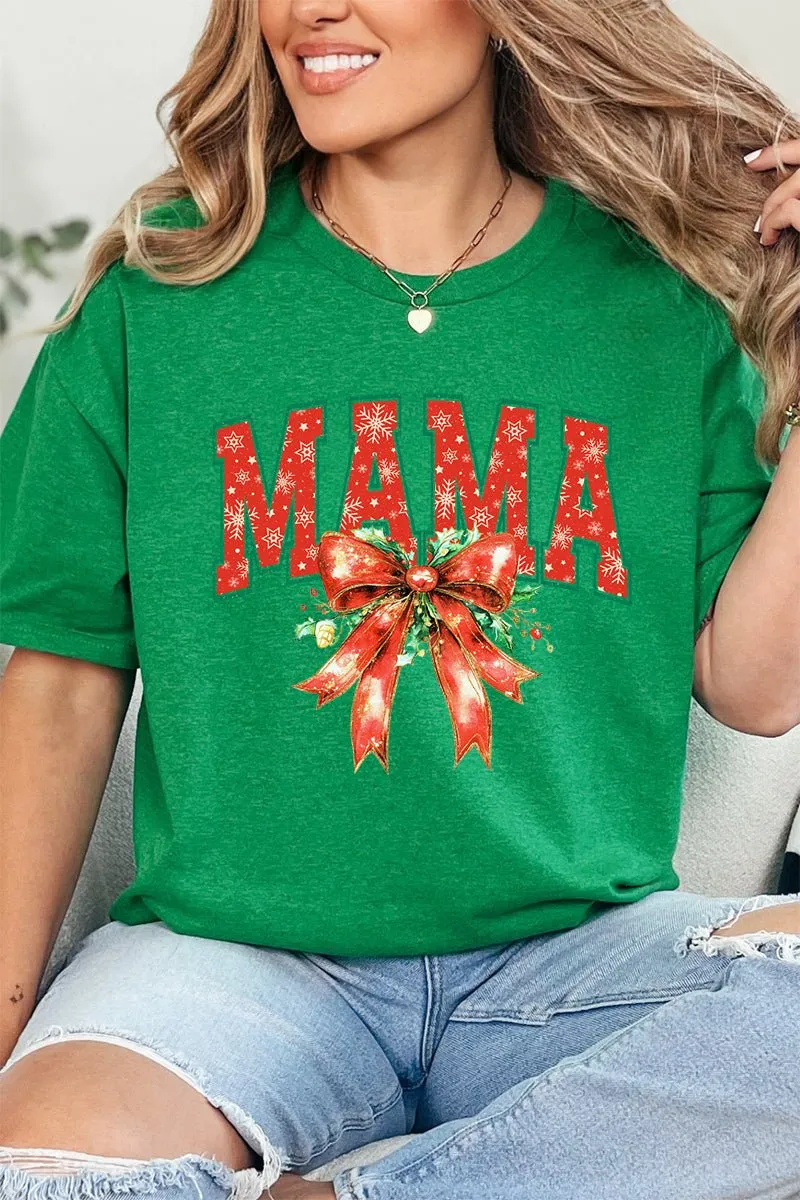 Holly Jolly Mama Short Sleeve Relaxed Fit T-Shirt