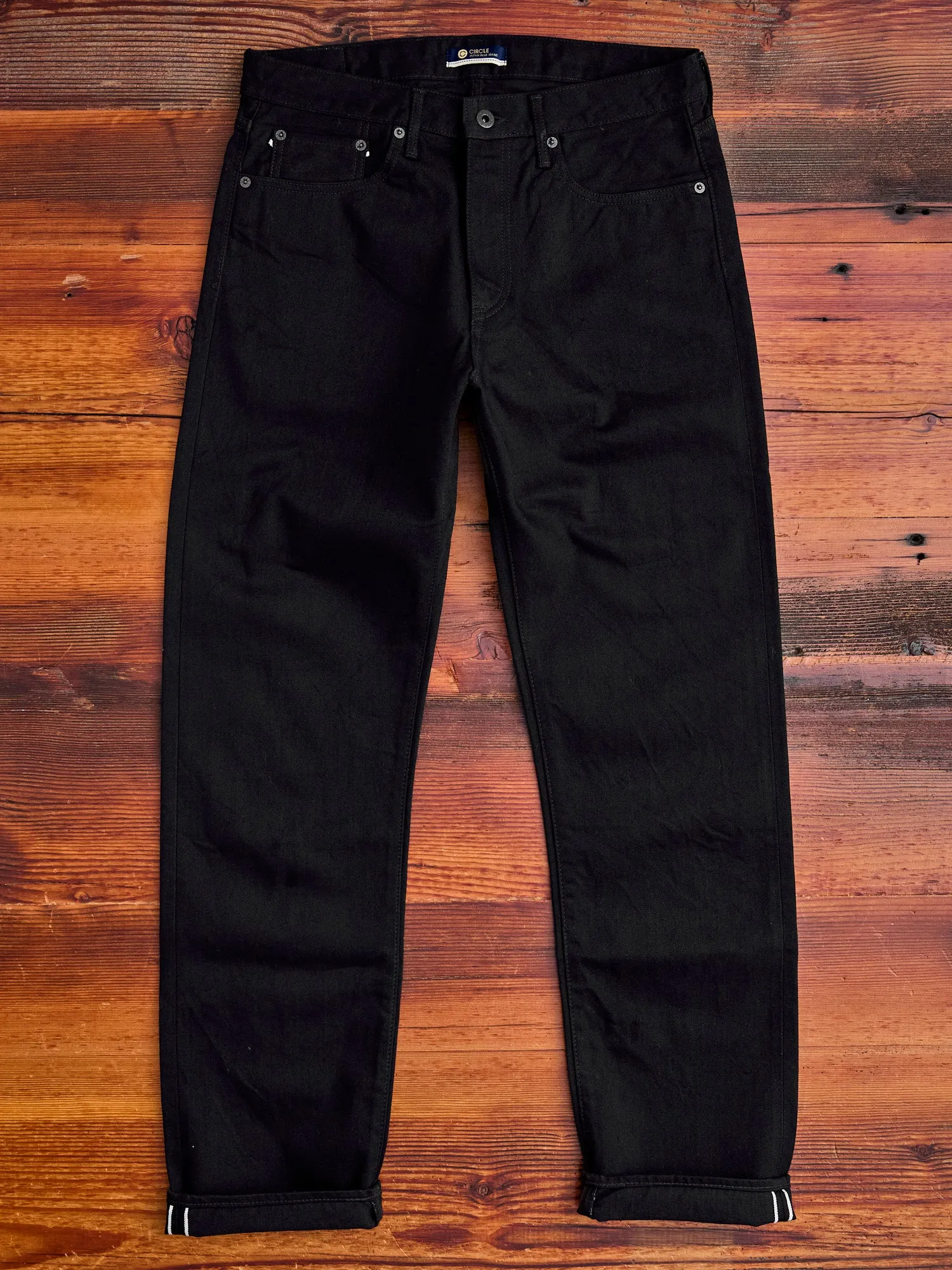 J414 14oz Black Selvedge Denim - Classic Straight Fit