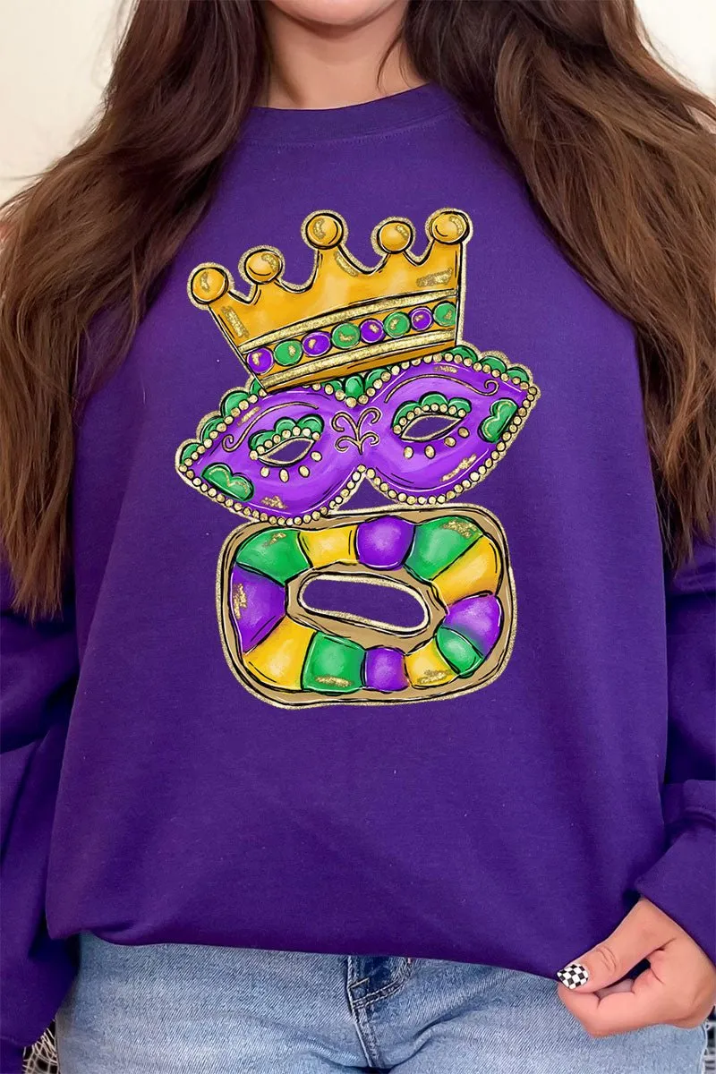 King Cake Queen Heavy-weight Crew Sweatshirt