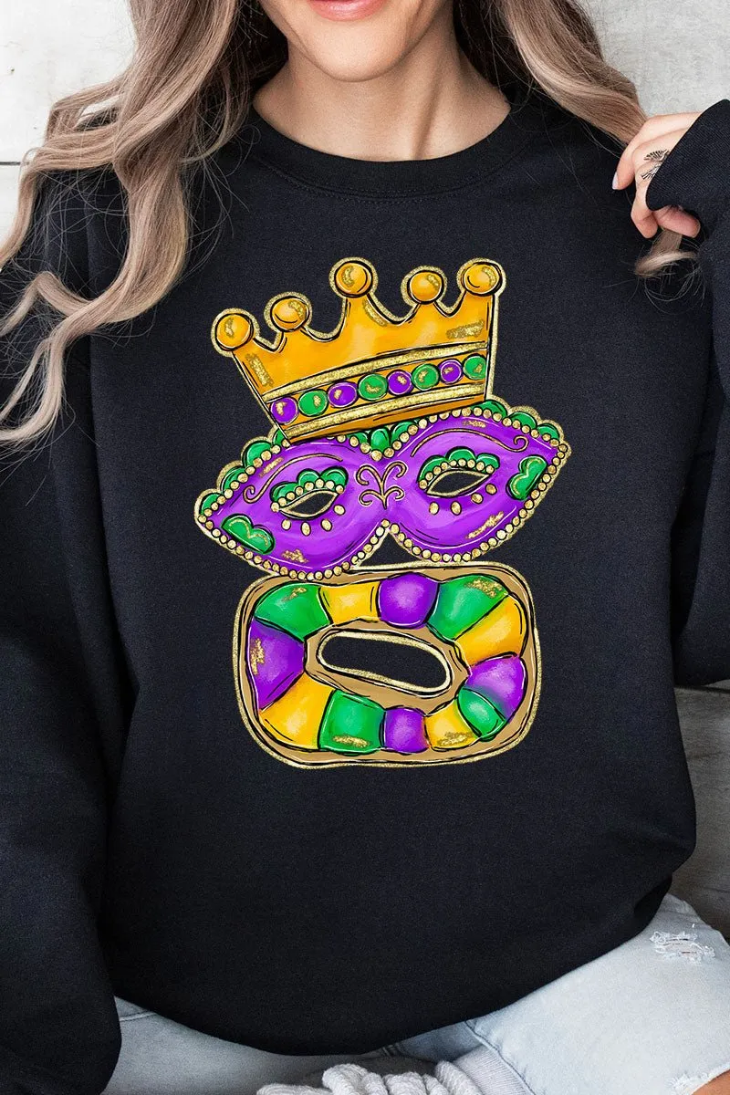 King Cake Queen Heavy-weight Crew Sweatshirt