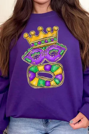 King Cake Queen Heavy-weight Crew Sweatshirt