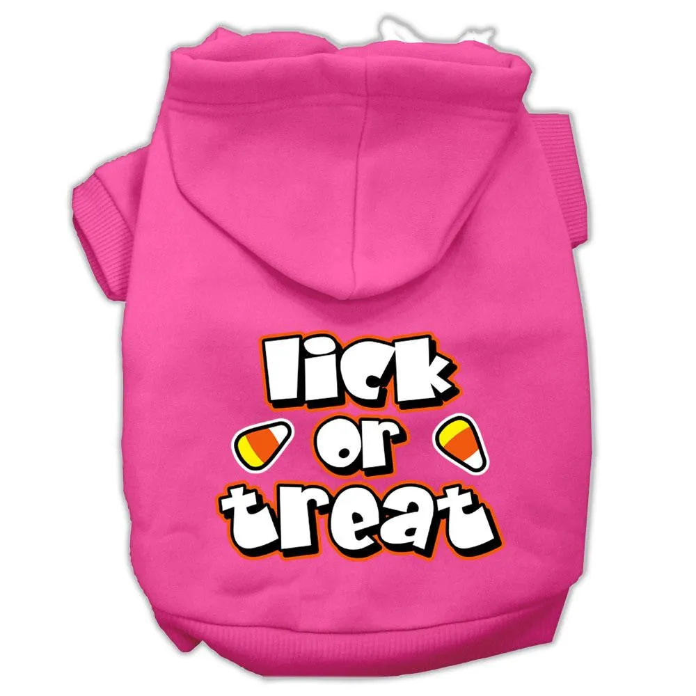 Lick Or Treat Screen Print Pet Hoodies Bright Pink Size XL (16)