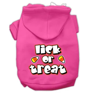 Lick Or Treat Screen Print Pet Hoodies Bright Pink Size XL (16)