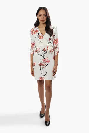 Majora Floral Crossover Day Dress - White