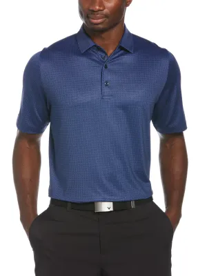 Mens Chevron Foulard Print Golf Polo